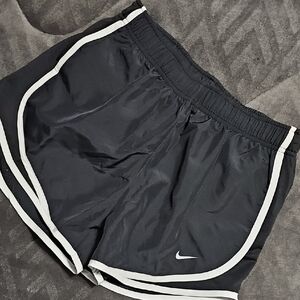 Nike Women's Black and White Athletic Shorts